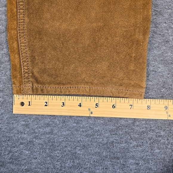 Vintage Skotts Suede Pants Mens Size 30x31 Brown Leather Straight Leg Cowboy USA - Picture 11 of 12
